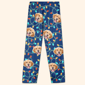 Pyjama personnalisé avec photo de mon adorable chien et chat - Cadeau de Noël pour les propriétaires et les amoureux des animaux