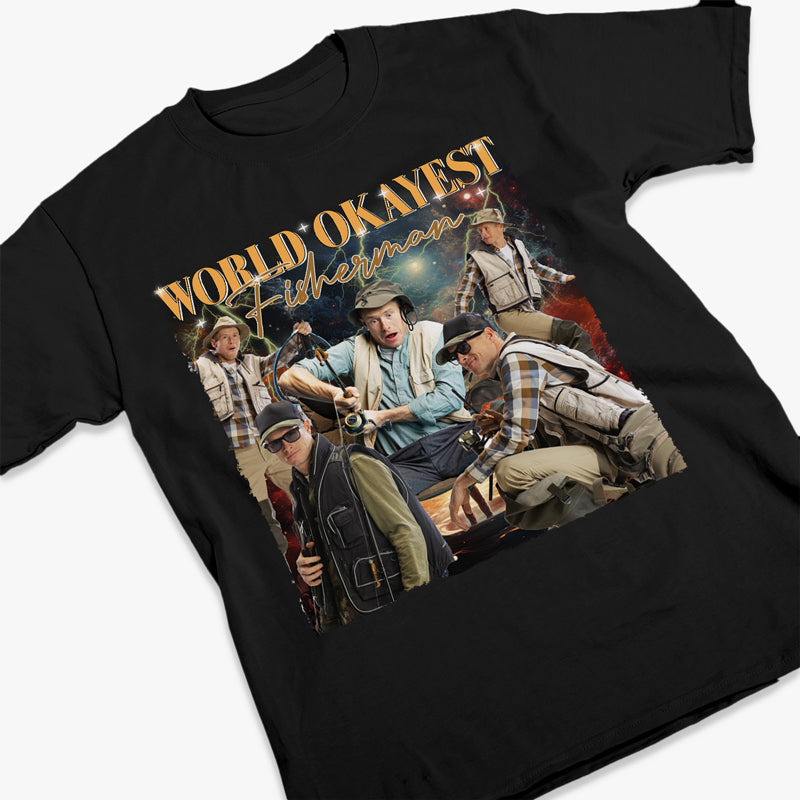 T-shirt, sweat à capuche et sweat-shirt unisexe personnalisé avec photo du pêcheur le plus correct du monde - Cadeau pour les amateurs de pêche