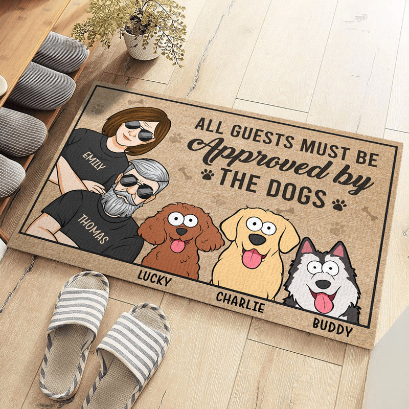 Le chien est roi dans cette maison - Tapis décoratif personnalisé pour chien - Cadeau de pendaison de crémaillère, cadeau pour les propriétaires d'animaux et les amoureux des animaux
