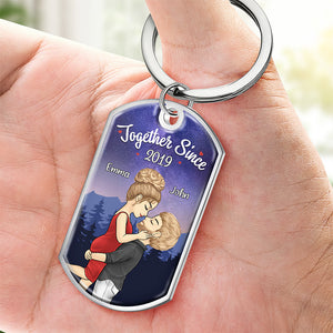 Notre histoire d'amour est ma préférée - Porte-clés personnalisé pour couple - Cadeau pour mari et femme, anniversaire