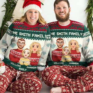 Our Family Is Everything - Family Personalized Custom Ugly Sweatshirt - Unisex Wool Jumper - Christmas Gift For Family Members