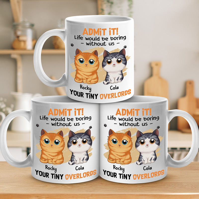 Bonjour, notre serviteur humain - Mug personnalisé pour chat - Cadeau pour les propriétaires d'animaux et les amoureux des animaux