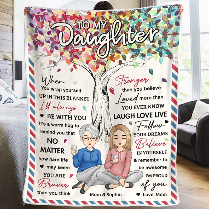 Tu es une bénédiction dans ma vie - Couverture personnalisée pour la famille - Cadeau d'anniversaire de maman, grand-mère