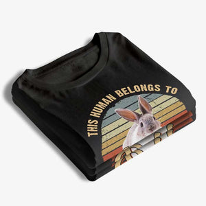 Photo personnalisée : La vie est meilleure avec un lapin ! T-shirt, sweat à capuche et sweat-shirt unisexe personnalisé avec photo de lapin ! Cadeau pour les propriétaires et les amoureux des animaux.