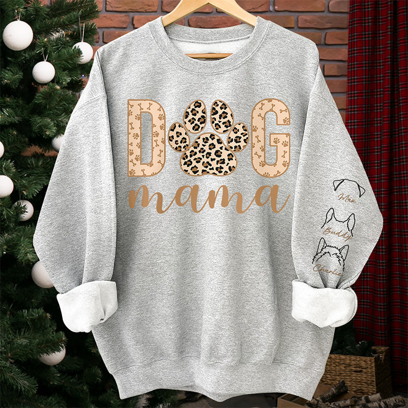 Meilleure maman à fourrure de tous les temps - Sweat-shirt unisexe personnalisé pour chien et chat avec motif sur la manche - Cadeau pour propriétaires et amoureux des animaux