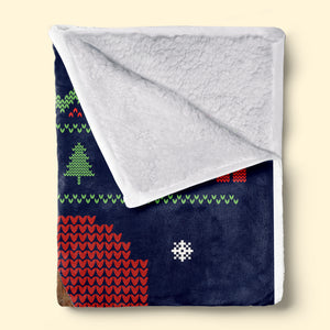 Couverture personnalisée avec photo de Noël « Amour à quatre pattes » pour chien et chat – Cadeau de Noël pour les propriétaires et les amoureux des animaux