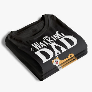 T-shirt, sweat à capuche et sweat-shirt unisexe personnalisé « The Walking Dad » avec chien - Cadeau pour les propriétaires et les amoureux des animaux