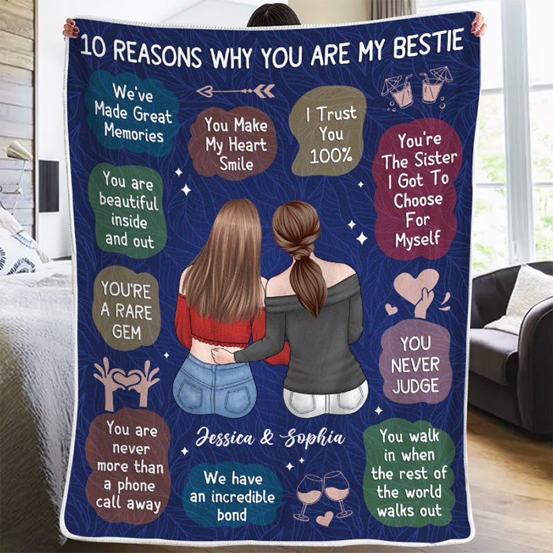 Nous avons un lien incroyable - Couverture personnalisée Bestie - Cadeau de Noël pour meilleures amies, meilleures amies, sœurs