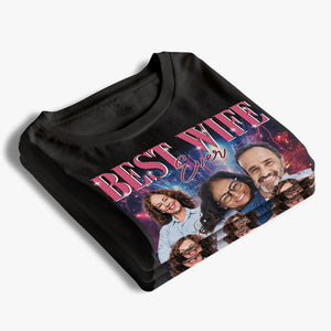 T-shirt, sweat à capuche et sweat-shirt unisexe personnalisé avec photo « Meilleure épouse du monde » – Cadeau pour femme, anniversaire
