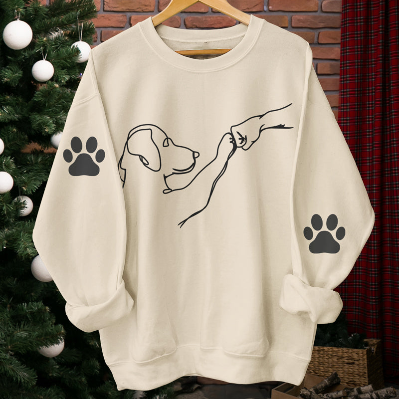 Mon meilleur ami à quatre pattes - Sweat-shirt unisexe pour chien avec motif sur la manche - Cadeau de Noël pour les propriétaires et les amoureux des animaux