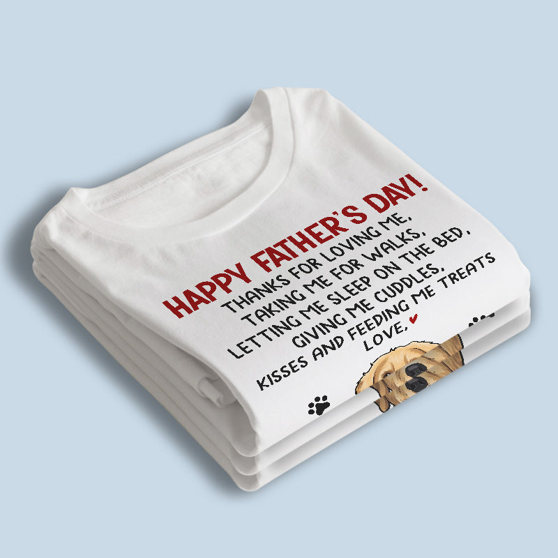 Merci de nous avoir embrassés et nourris ! T-shirt unisexe personnalisé, sweat à capuche, sweat-shirt, cadeau pour la fête des pères, pour les propriétaires d'animaux et les amoureux des animaux.