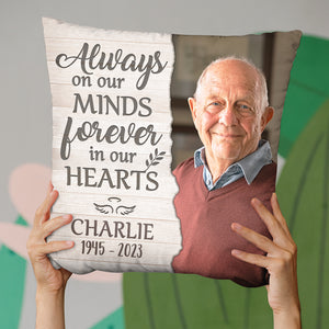 Photo personnalisée « Quand tu me manques, je suis là » - Coussin personnalisé commémoratif - Cadeau de Noël, cadeau de condoléances pour les membres de la famille