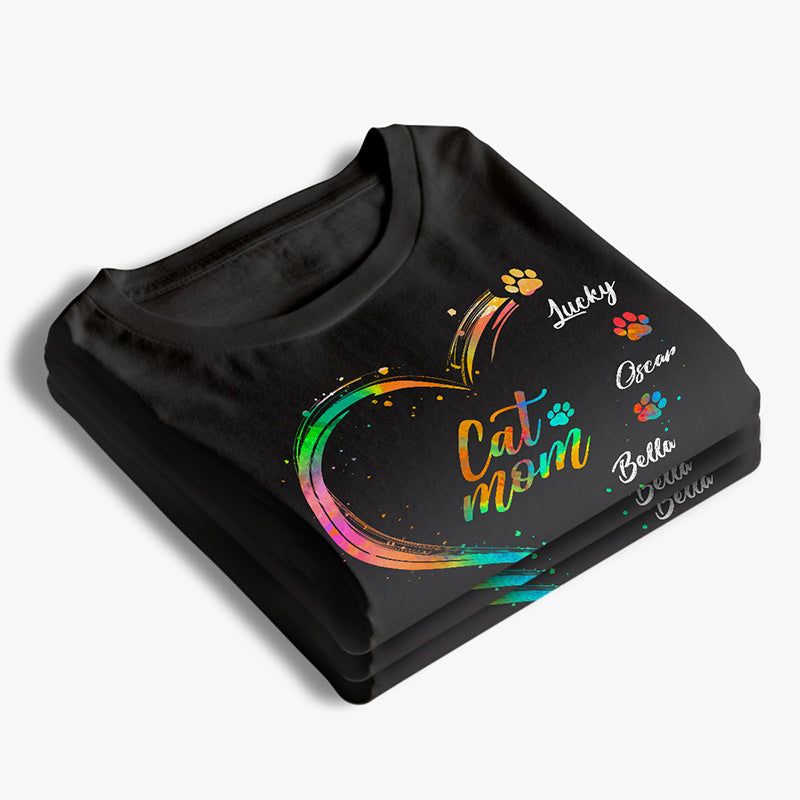 T-shirt, sweat à capuche et sweat-shirt unisexe personnalisé « Fur Mom With Love » pour chien et chat – Cadeau pour propriétaires et amoureux des animaux