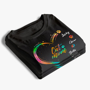 T-shirt, sweat à capuche et sweat-shirt unisexe personnalisé « Fur Mom With Love » pour chien et chat – Cadeau pour propriétaires et amoureux des animaux