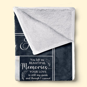 Photo personnalisée « Tu m'as laissé de beaux souvenirs » - Couverture personnalisée commémorative - Cadeau de condoléances pour les membres de la famille