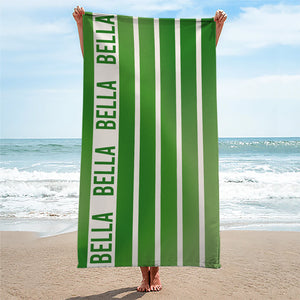 Nos journées d'été colorées - Serviette de plage personnalisée Bestie - Cadeau pour meilleures amies, meilleures amies, sœurs