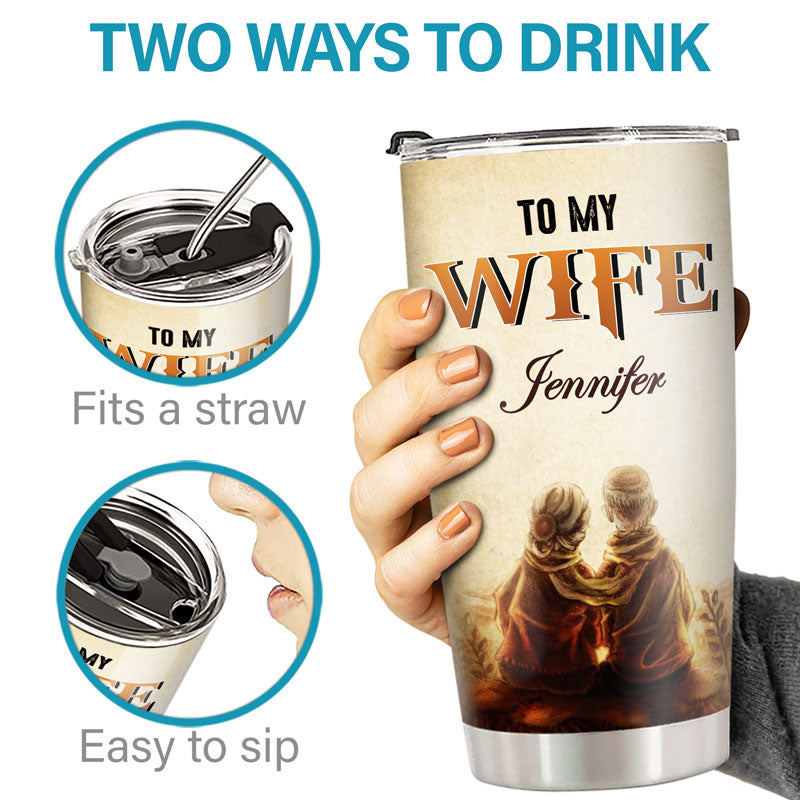 Je t'ai épousé parce que je ne peux pas vivre sans toi - Verre personnalisé pour couple - Cadeau pour couple, mari et femme, anniversaire, fiançailles, mariage, cadeau de mariage