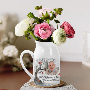 Photo personnalisée très aimée, profondément regrettée - Vase à fleurs personnalisé pour décoration d'intérieur - Cadeau de condoléances pour les membres de la famille