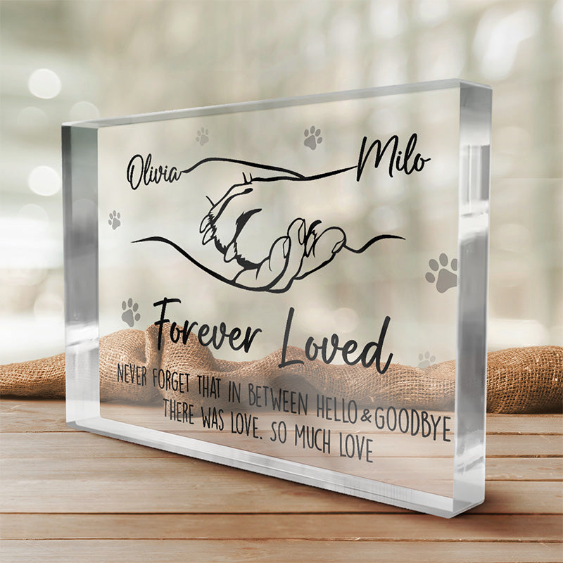 Les adieux ne sont pas éternels, les adieux ne sont pas la fin - Plaque commémorative rectangulaire en acrylique personnalisée - Cadeau de condoléances, cadeau pour propriétaires d'animaux, amoureux des animaux