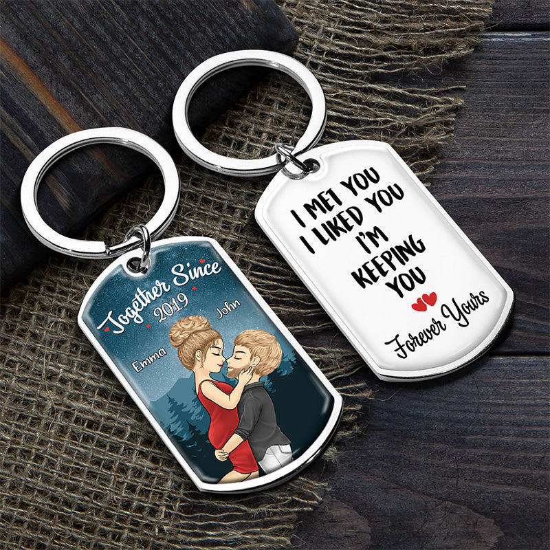 Notre histoire d'amour est ma préférée - Porte-clés personnalisé pour couple - Cadeau pour mari et femme, anniversaire