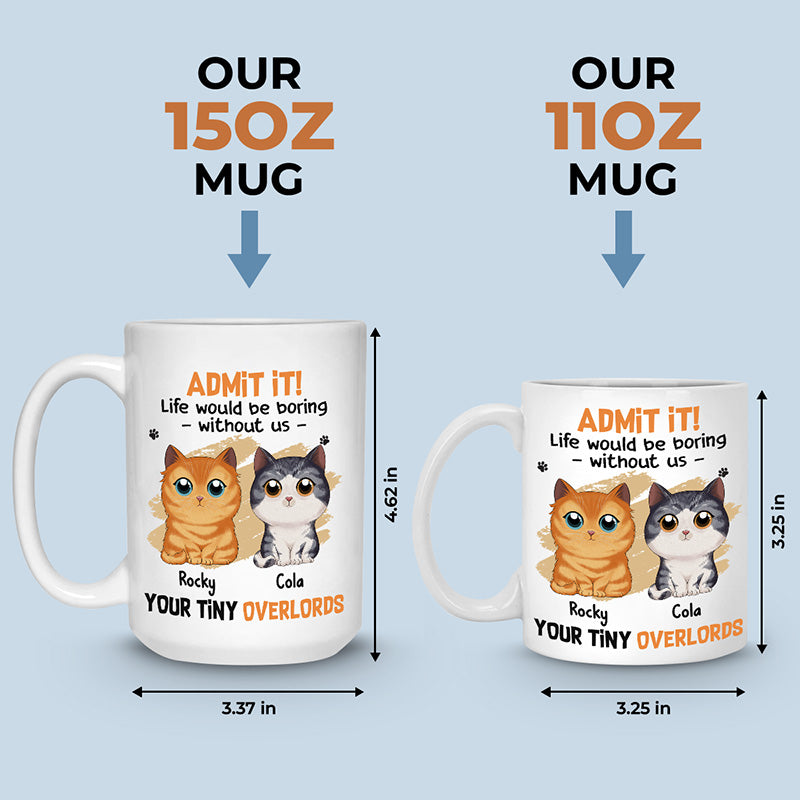 Bonjour, notre serviteur humain - Mug personnalisé pour chat - Cadeau pour les propriétaires d'animaux et les amoureux des animaux