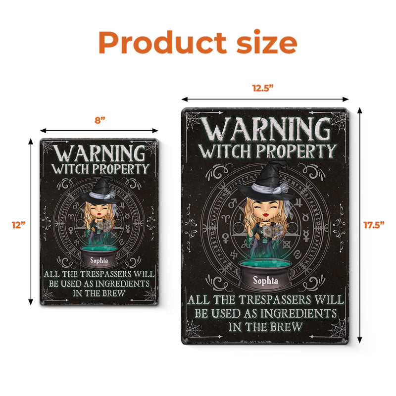 Vous serez utilisé comme ingrédients - Décoration d'intérieur personnalisée en métal pour sorcière - Cadeau d'Halloween pour sorcières, vous-même
