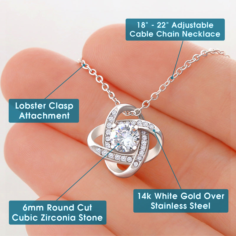 T'épouser était la meilleure décision - Collier personnalisé avec nœud d'amour pour couple - Cadeau pour mari et femme, anniversaire