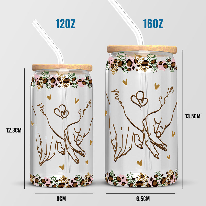 Merci d'être mon thérapeute bénévole - Tasse en verre personnalisée pour la famille, tasse à café glacé - Cadeau pour maman, fille