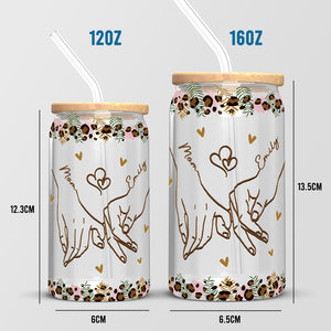 Merci d'être mon thérapeute bénévole - Tasse en verre personnalisée pour la famille, tasse à café glacé - Cadeau pour maman, fille