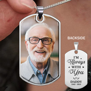Collier personnalisé avec photo « Tu me manques » – Cadeau de condoléances, cadeau pour les membres de la famille