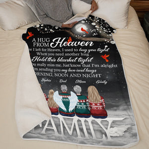 Un câlin du ciel - Couverture commémorative personnalisée - Cadeau de Noël, cadeau de condoléances pour les membres de la famille