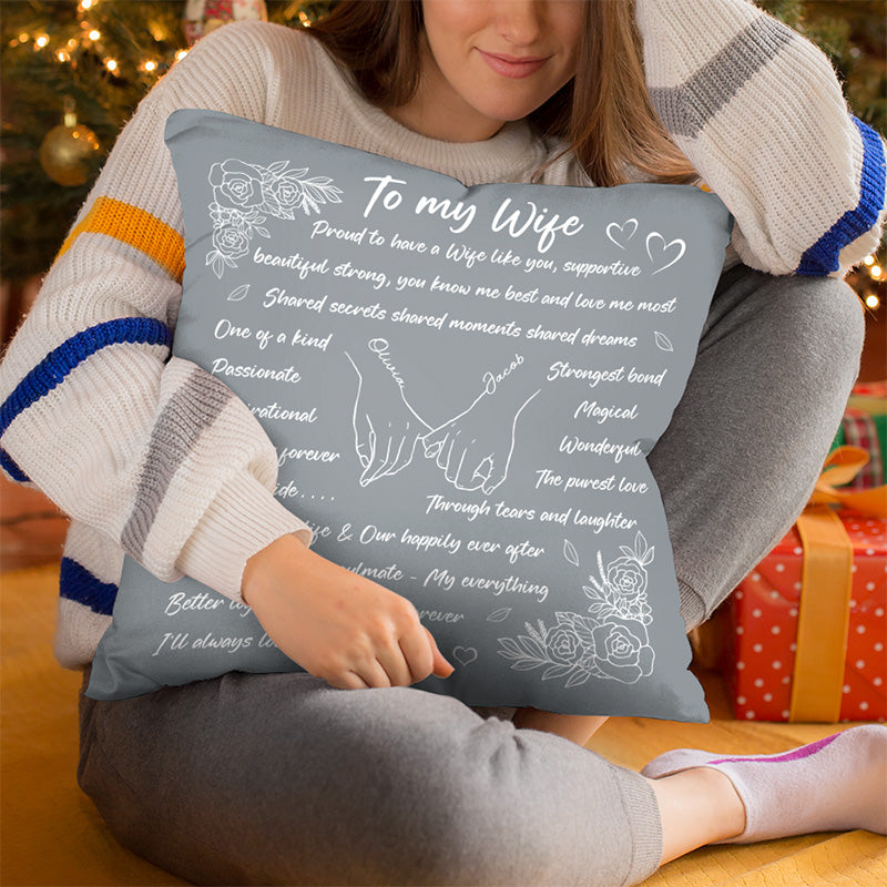 Ensemble, c'est mieux maintenant et pour toujours ! Coussin personnalisé pour couple ! Cadeau pour mari et femme, anniversaire