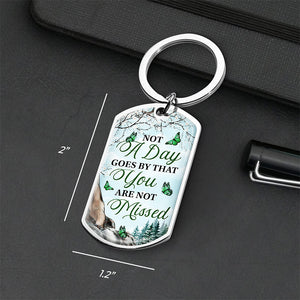 Custom Photo My Hero My Heart - Memorial Personalized Custom Keychain - Sympathy Gift For Family Members