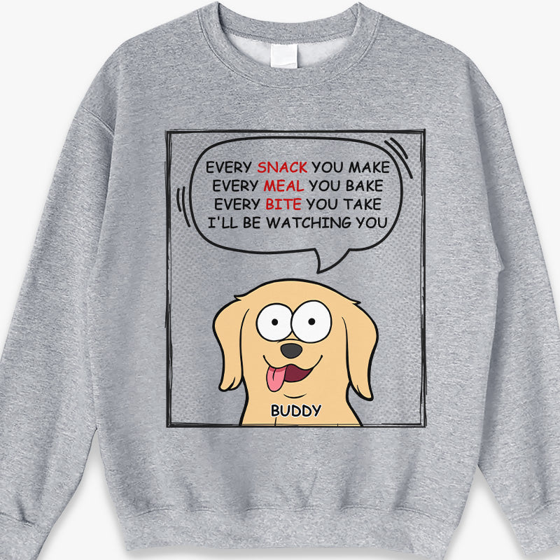Nous vous surveillerons à chaque instant - T-shirt unisexe personnalisé pour chien, sweat à capuche, sweat-shirt - Cadeau pour les propriétaires d'animaux de compagnie, les amoureux des animaux