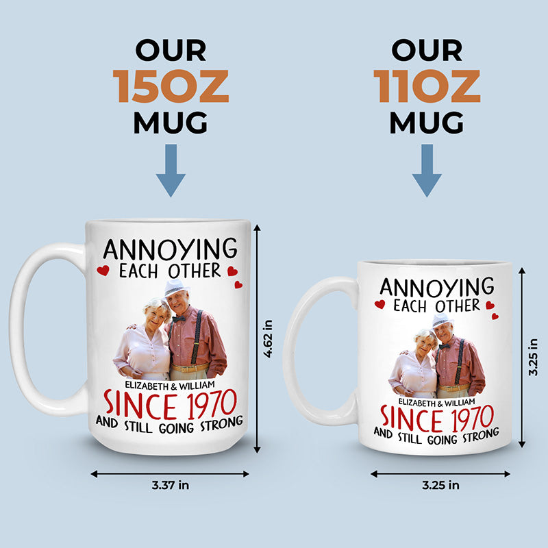Photo personnalisée « Une autre année en tant que mon petit ami » – Tasse personnalisée pour couple – Cadeau pour mari et femme, anniversaire