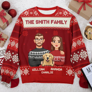 Merry Christmas Ya Filthy Animal - Dog & Cat Personalized Custom Ugly Sweatshirt - Unisex Wool Jumper - Christmas Gift For Pet Owners, Pet Lovers