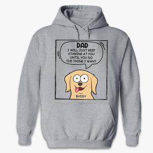 Nous continuerons à vous regarder - T-shirt unisexe personnalisé pour chien, sweat à capuche, sweat-shirt - Fête des mères, fête des pères, cadeau pour les propriétaires d'animaux, amoureux des animaux