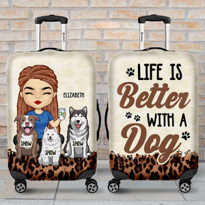 Juste une fille qui aime les chiens - Housse de bagage personnalisée