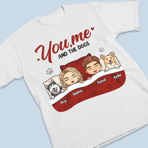 You, Me & The Pets - It's Paradise - Couple Personalized Custom Unisex T-shirt, Hoodie, Sweatshirt - Gift For Couples, Pet Owners, Pet Lovers