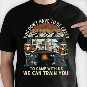 Nous pouvons vous former - T-shirt unisexe personnalisé, sweat à capuche, sweat-shirt - Cadeau pour couple, mari, femme, anniversaire, fiançailles, mariage, mariage, cadeau de camping