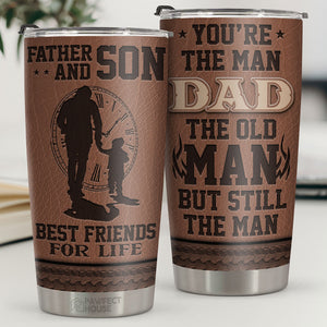 Tu es l'homme papa, le vieil homme mais toujours l'homme Papa Ours - Gobelet - À mon père, cadeau pour papa, cadeau de papa de la part de sa fille et de son fils, cadeau d'anniversaire pour papa