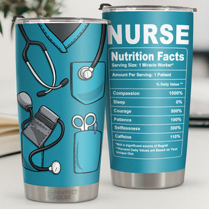 Valeurs nutritionnelles pour infirmières - Verre - Appréciation, remise de diplôme, retraite, remerciement pour infirmière, cadeau pour la Semaine des infirmières, vie d'infirmière
