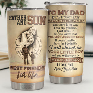 Je serai toujours ton petit garçon et tu seras toujours mon papa - Gobelet - À mon papa, cadeau pour papa, cadeau de papa de la part de sa fille et de son fils, cadeau d'anniversaire pour papa
