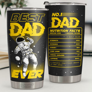 Meilleur papa de tous les temps, Valeurs nutritionnelles du papa n° 1 - Gobelet - À mon papa, Cadeau pour papa, Cadeau papa de la part de sa fille et de son fils, Cadeau d'anniversaire pour papa