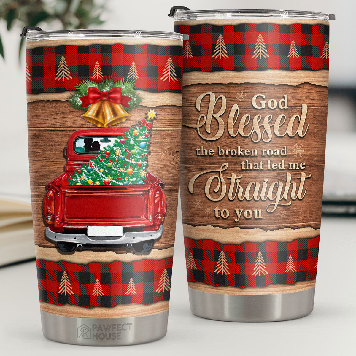 Que Dieu bénisse la route brisée qui m'a conduit droit à toi - Verre - Cadeau de Noël pour la famille, le couple, les amis, Décoration de Noël, Cadeau de vacances