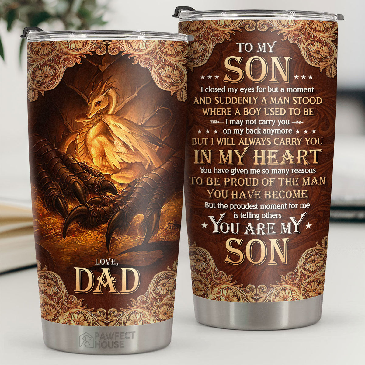 Le moment dont je suis le plus fier est de dire aux autres que tu es mon fils - Tumbler - À mon fils, cadeau pour fils, cadeau de papa pour fils, cadeau d'anniversaire pour fils