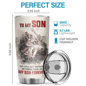 Je ne te porterai peut-être pas dans mes bras, mais je te porterai toujours dans mon cœur - Tumbler - À mon fils, cadeau pour fils, cadeau de maman pour fils, cadeau d'anniversaire pour fils