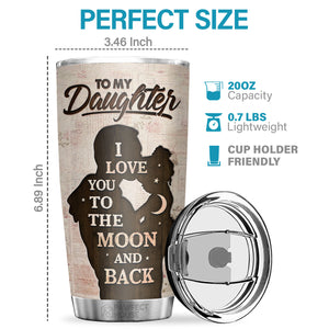 Soit tu gagnes, soit tu apprends, vas-y et vise le ciel - Tumbler - À ma fille, cadeau pour fille, cadeau de papa pour fille, cadeau d'anniversaire pour fille