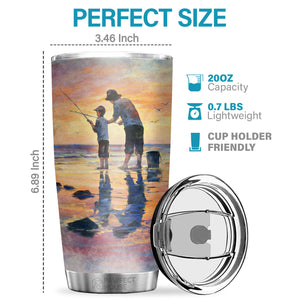 Apprends de tout, tu peux être l'homme que je sais que tu peux être - Tumbler - À mon fils, cadeau pour fils, cadeau fils de papa, cadeau d'anniversaire pour fils