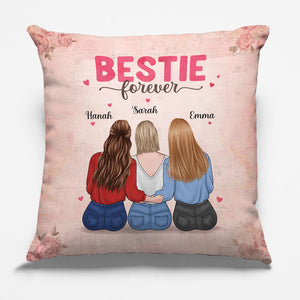 Coussin personnalisé Bestie Forever - Cadeau pour meilleures amies, meilleures amies, sœurs